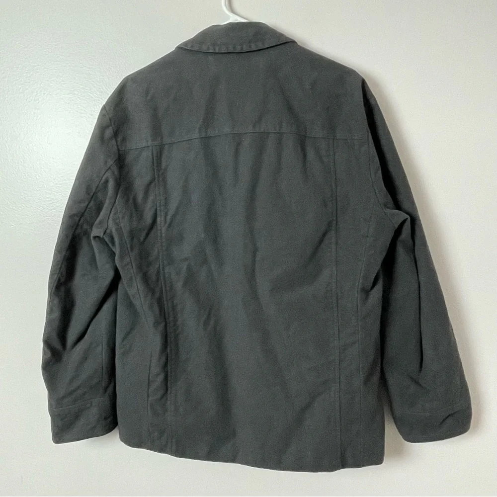 REI CO-OP Jacket Utility Button Up Lined Heavy Flannel Dark Gray sz 50 - Picture 6 of 14